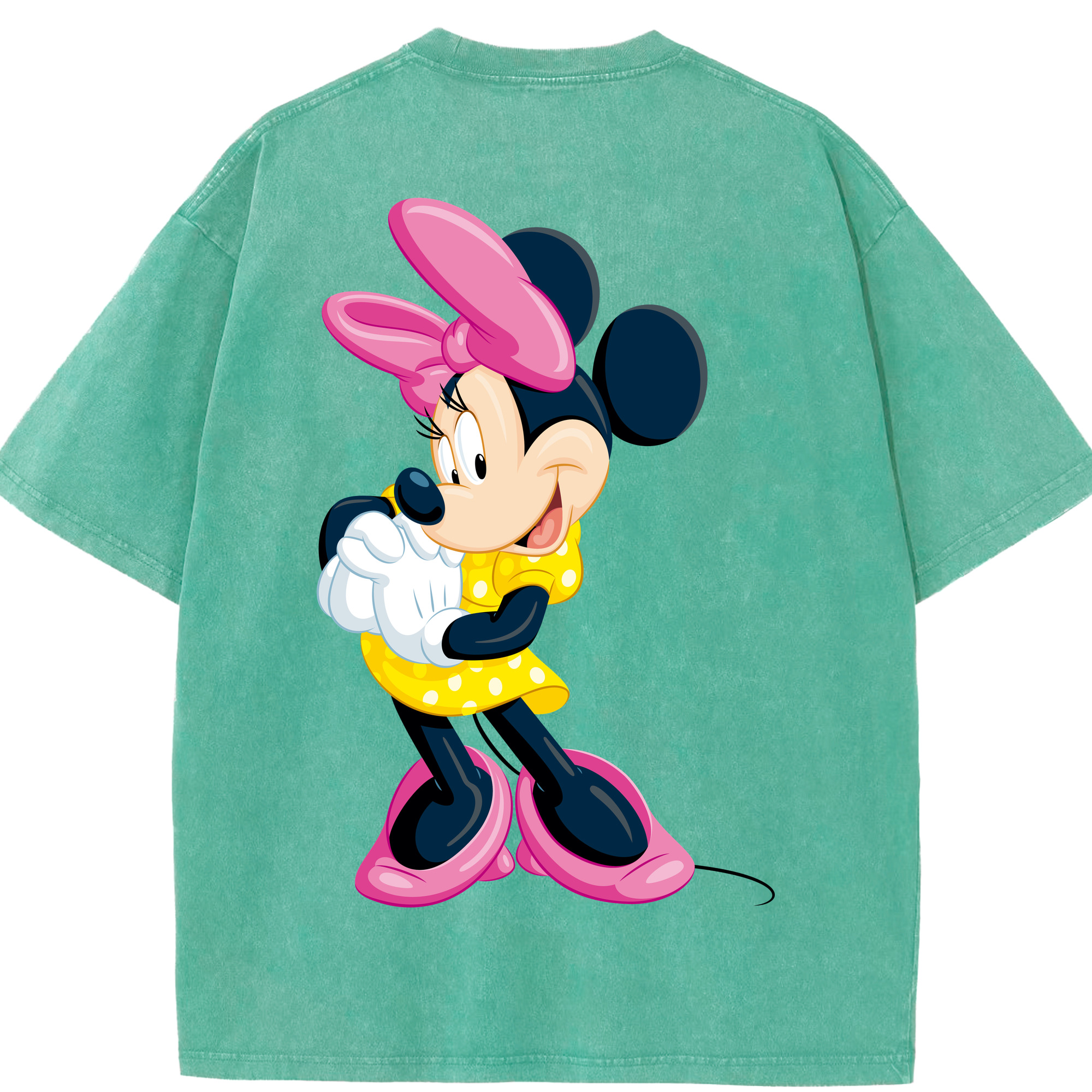 （画像用） ミッキーマウス Mickey Mouse 綿100% ヴィンテージ風 半袖Tシャツ（背面プリント）